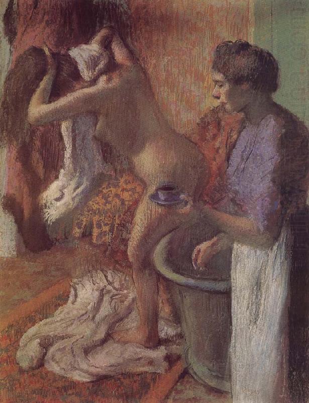 The breakfast after bath, Edgar Degas